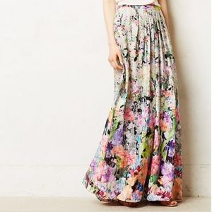 Anthropologie Firefleur Maxi Skirt